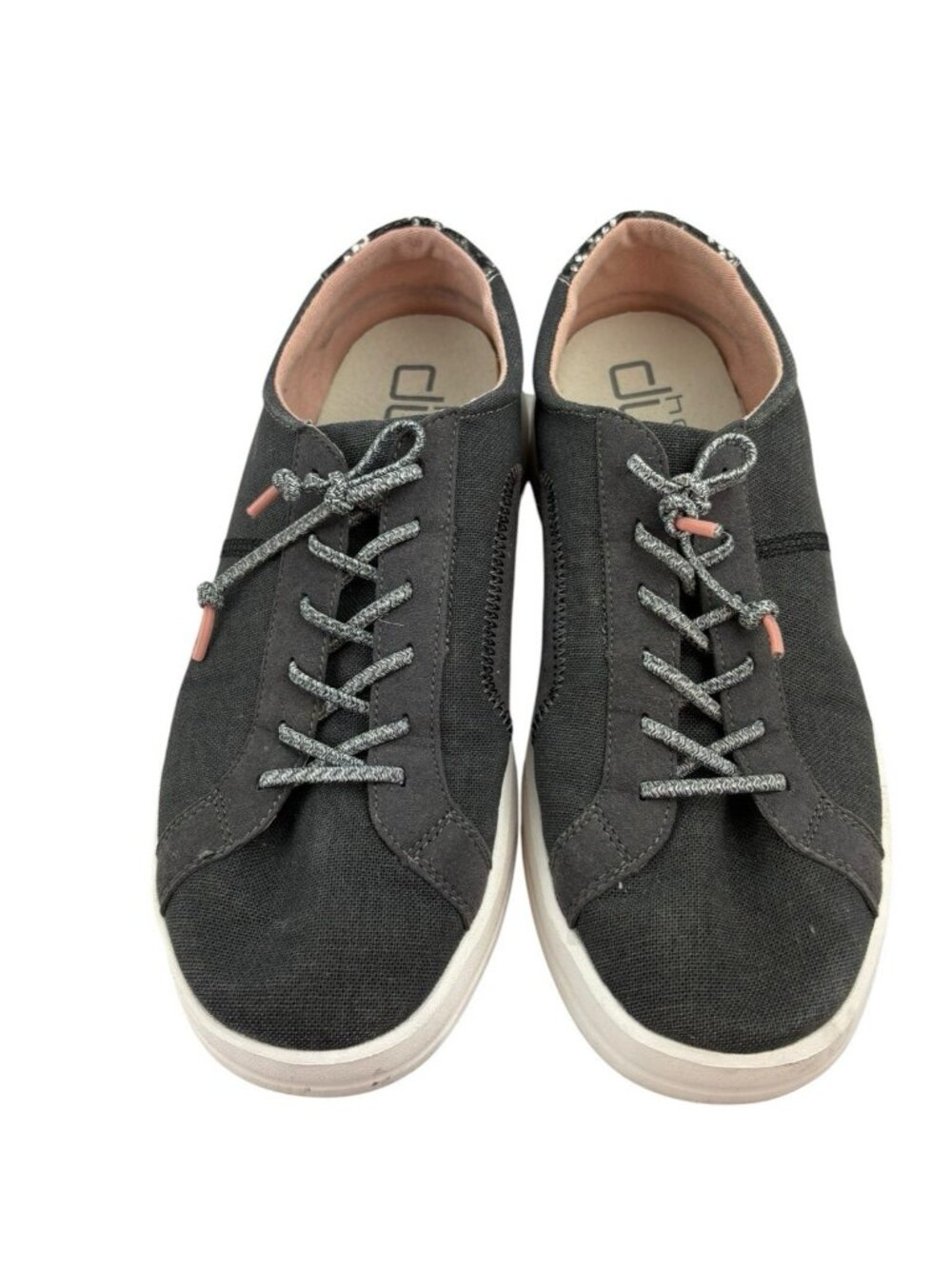 *Hey Dude Karina Womens Shoes Size 10 Jet Black  Casual Bungee Lace Fabric - Picture 3 of 14